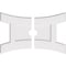 Ekena Millwork Haven Architectural Grade PVC Ceiling Medallion, 30"W x 20"H x 3"ID x 6 1/2"C x 1"P, Two-Piece CMP30X20HN2-03000 - alternate 1